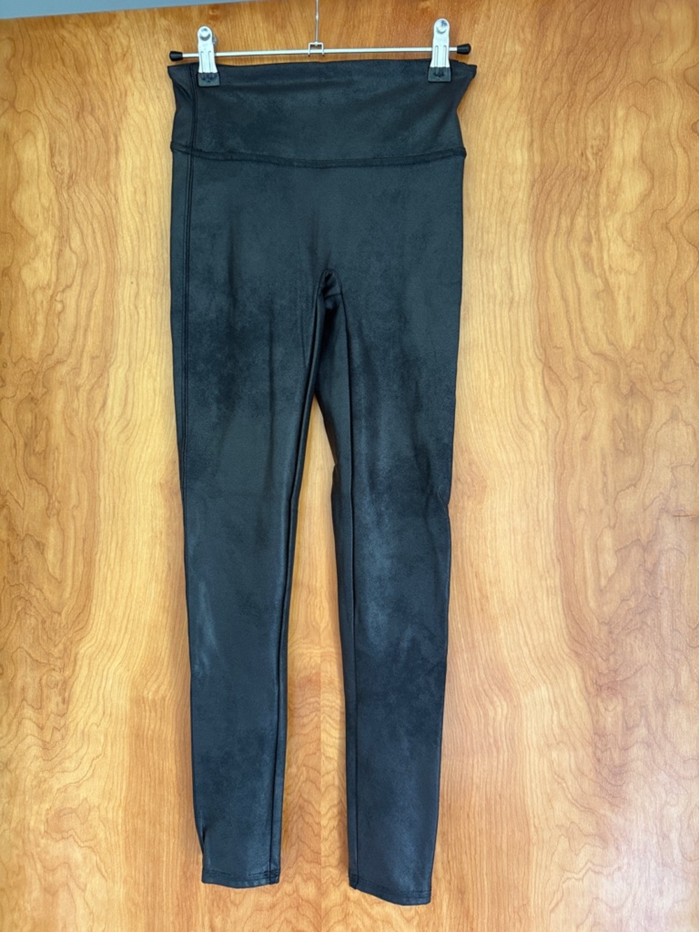 SPANX Black Faux-Leather High-Rise Leggings